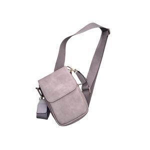 Bostanten crossbody grey loads of pockets magnetic flap closure  Evelyn leather